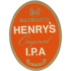 Wadworth Devizes Henry's Original IPA Pump Clip